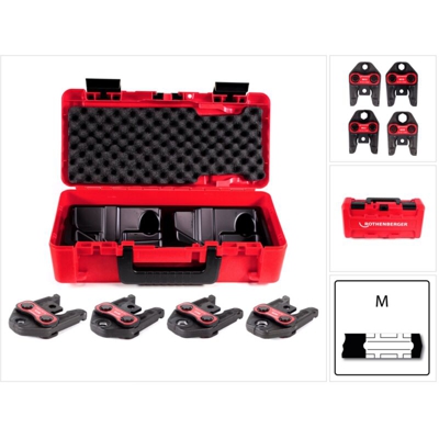 Set di ganasce Standard SV 15-18-22-28 ( 015062X ) in valigetta Rocase 4212 - Rothenberger