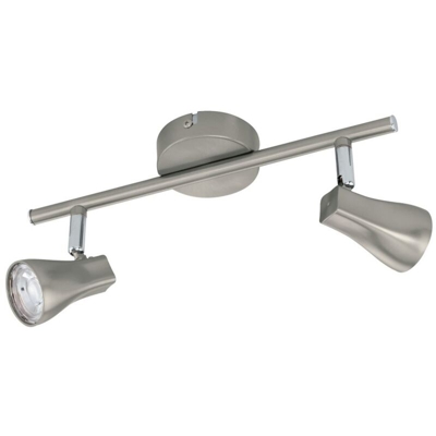 Eglo - TIBERIO BARRA 2 FARETTI LED 3 WATT NIKEL 800 LUMEN
