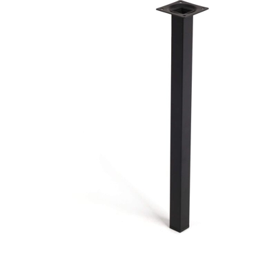 gamba quadrata stile moderno per tavoli e mobili bassi. Altezza di 40 cm. Realizzata in acciaio con finitura nero. Per il bricolage e il DIY. Misure