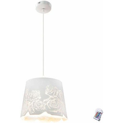 Lampada a sospensione telecomando soggiorno plafoniera rose dimmerabili nel set incl. RGB lampade a LED