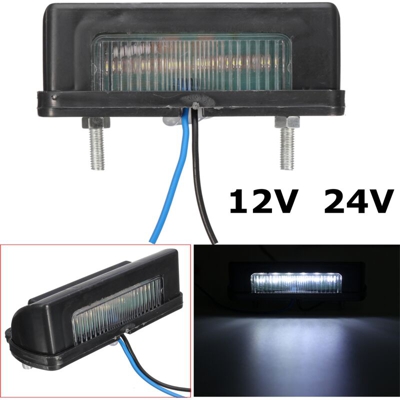 Drillpro - 2x luci targa posteriori a LED per rimorchio per camion 12V / 24V