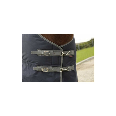 Kerbl 3222149 - Coperta Invernale RugBe IceProtect, 300 g, 135 cm, Colore: Blu Navy/Grigio