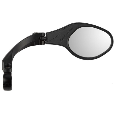 1 lente in acciaio inossidabile di PCS Rear View Mirror MTB manubrio di sicurezza laterale Specchio bici della strada flessibile retrovisore Specchi