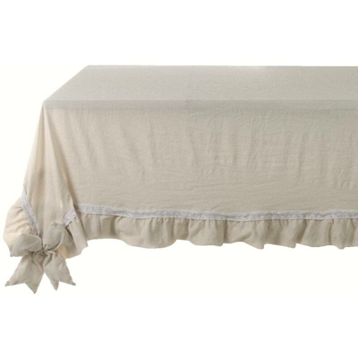 Tovaglia Shabby Chic Elegante con Gala Fiocchi Tavolo Pranzo Blanc Mariclo