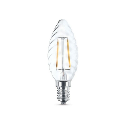 Nova Line - Lampadina Led Tortiglione a Filamento C35 E14 4W Bianco Neutro 4000K