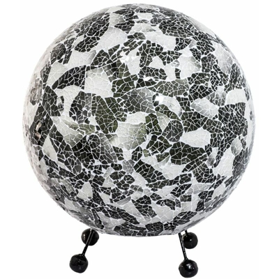 Globo - Lampada da tavolo design palla conchiglia mosaico sala da pranzo lampada laterale bianco nero 25830