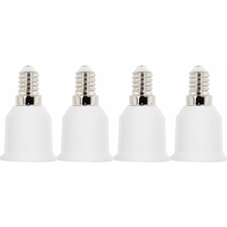 Multipack 4 pz portalampade adattatori da e14 a e27 led alogene risparmio características