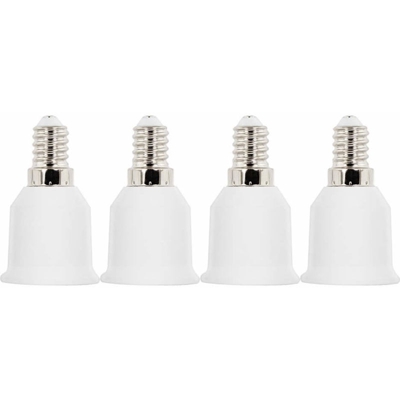 Multipack 4 pz portalampade adattatori da e14 a e27 led alogene risparmio
