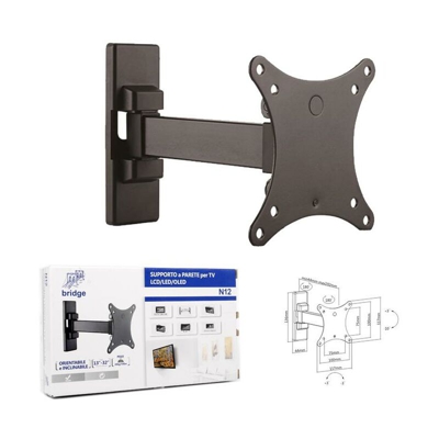 Supporto Tv Lcd Fino A 32 Singolo Braccio Bridge Nvs