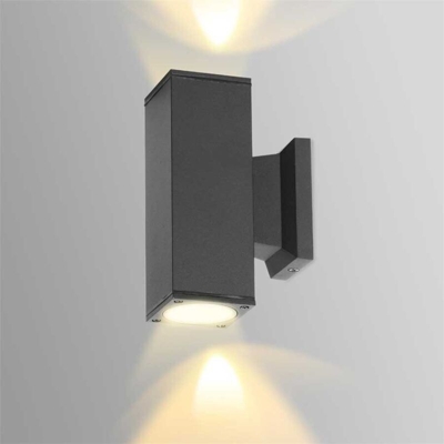 Applique esterno Vasari nero impermeabile IP65 2 x GU10