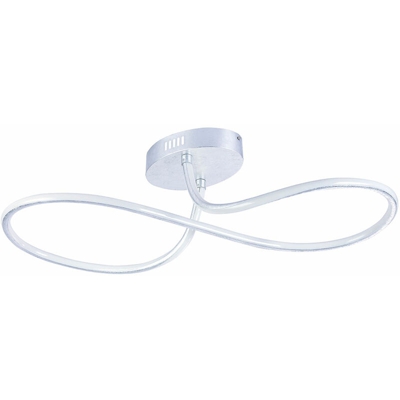 Plafoniera LED loop, 8 luci 1x LED da 80W incluso telecomando foglia argento
