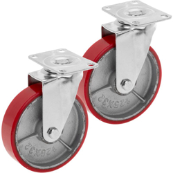Ruote industriale in poliuretano e metallo senza freno 125 mm 2 unità - Primematik características
