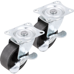 Ruote industriali pivottanti in metallo con freno 50 mm 2 pezzi - Primematik precio