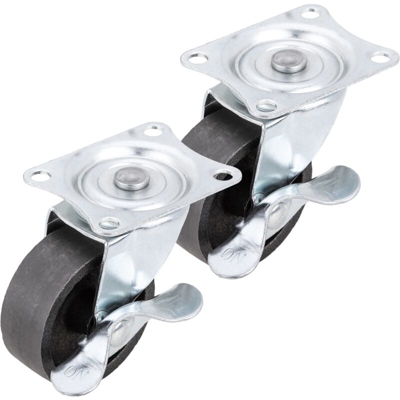Ruote industriali pivottanti in metallo con freno 50 mm 2 pezzi - Primematik