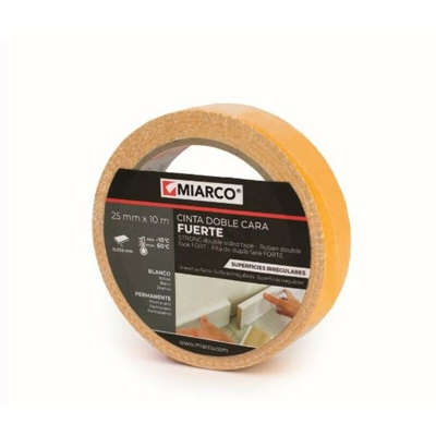 Superfici irregolari nastro biadesivo 25mm x 10m - Miarco