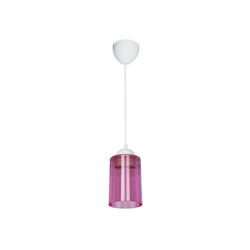 Lampada A Sospensione Optik - Lampadario - da Soffitto - Rosa, Bianco in ABS, Plastica,10,5 x 10,5 x 67 cm, 1 x E27, Max 20W características