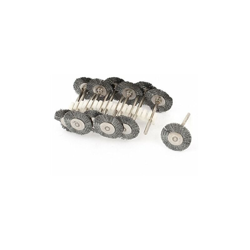 Pennello con setole acciaio INOX e rotellina da 25 mm per utensili Dremel, 12 pezzi características