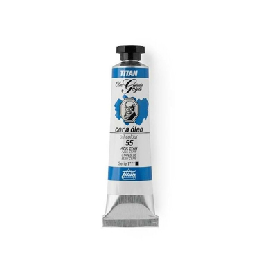 Colori blu olio Titan Goya | 55-Blu Ciano - Tubo 6-20 ml - 55-Blu Ciano