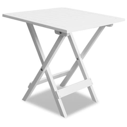 Tavolo Da Esterno / Laterale Caffè In Legno Di Acacia Bianco en oferta