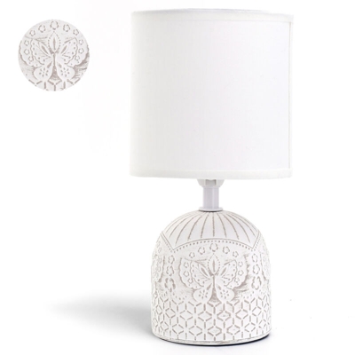 Abat jour Butterfly lampada da tavolo E14 bianca
