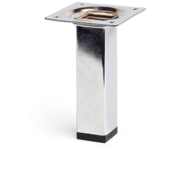 gamba quadrata stile moderno per mobili bassi. Altezza di 10 cm. Realizzata in acciaio con finitura cromo brillante. Per il bricolage e il DIY. en oferta