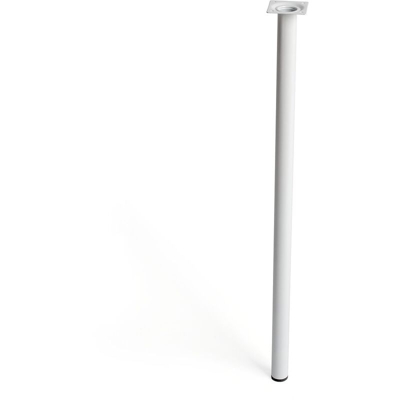gamba cilindrica stile moderno per tavoli. Altezza di 70 cm. Realizzata in acciaio con finitura bianco. Per il bricolage e il DIY. Misure 3x3x70cm