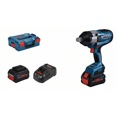 Bosch Avvitatori a massa battente a batteria GDS 18V-1050 H Professional, con 2 batterie da 8,0 Ah ProCORE18V al litio, L-BOXX - 06019J8502
