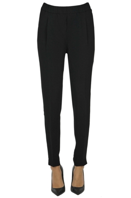 Crepè slim trousers