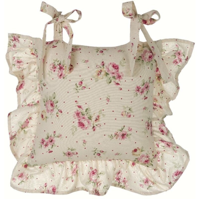 Copricuscino per Sedia con Volant Shabby Blanc Floreale Primavera Blanc Mariclò