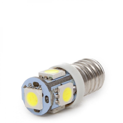Greenice - Lampadina a LED E10 12VDC 1W 5 X SMD5050 | Bianco Caldo (CA-E10-5MD5050-CW)