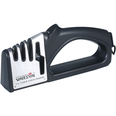 Coltello multifunzionale da cucina per affilare artefatti smerigliatura ruvida / molatura fine / molatura fine + forbici per affilare con design a