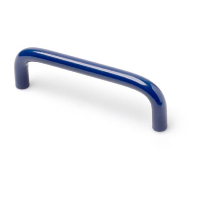 Maniglia stile contemporaneo, Acciaio, Blu, 96mm interasse. Marchio - REI