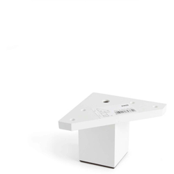 Gamba ad angolo quadrato stile moderno per mobili bassi. Altezza di 6 cm. Realizzata in ABS con finitura bianco. Per il bricolage e il DIY. Misure precio