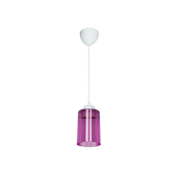 Lampada A Sospensione Optik - Lampadario - da Soffitto - Viola, Bianco in ABS, Plastica,10,5 x 10,5 x 67 cm, 1 x E27, Max 20W características