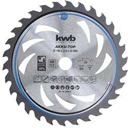 kwb 586654 Lama circolare in metallo duro 190 x 20 x 1.3 mm Numero di denti: 30 1 pz. características