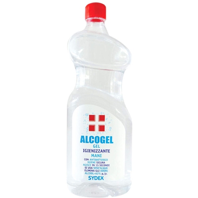 Gel Mani Igienizzante Flacone Da 1 Litro Sydex Alcogel Alcool Per Ricarica Dispenser