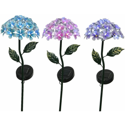 Lampada Solare Decorazione Fiore Altezza 54,5 cm Assortita 3 Modelli (1 Pezzo)