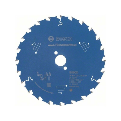 Bosch Lama per sega circolare Expert for Construct Wood, 165 x 20 x 2,0 mm, 24 - 2608644137