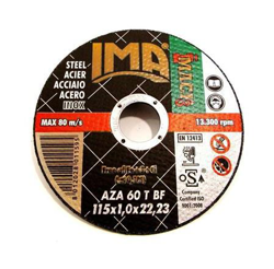 Disco da taglio abrasivo piano professionale acciaio IMA 'Gold' mm.115x1,6x22,23 precio