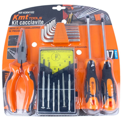 LEDLUX AS604182 Kit Attrezzi 17 Pezzi Cacciavite Di Precisione + Chiavi Esagonali a Brugola + Pinza A Becco Lungo en oferta