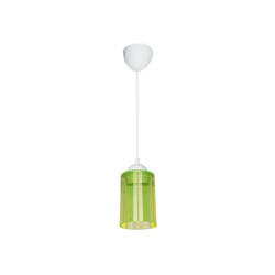 Lampada A Sospensione Optik - Lampadario - da Soffitto - Verde, Bianco in ABS, Plastica,10,5 x 10,5 x 67 cm, 1 x E27, Max 20W precio