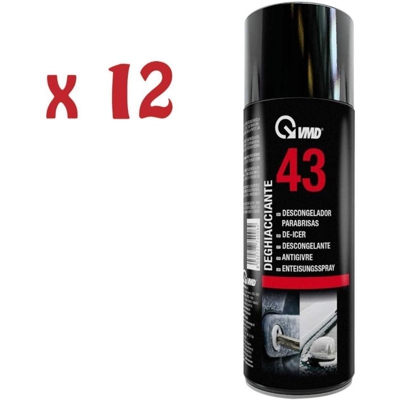 12 Bombolette Spray Deghiacciante Sciogli Ghiaccio Neve Antigelo X Vetri Vmd 43