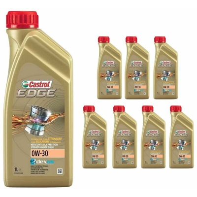 Castrol olio motore edge 0w30 confezione 8 flaconi da litri 1