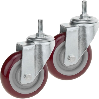 Rotelle industriale in PVC senza freno 100 mm M12 2 pezzi - Primematik