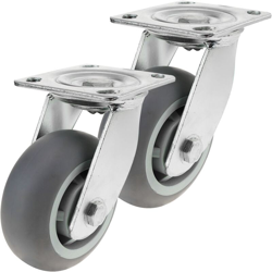 Rotelle industriali di poliuretano senza freno 125 mm 2 pezzi - Primematik en oferta