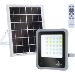 Aigostar - Faretto Led da esterno 50W Bianco Freddo 6500K ad alimentazione solare con telecomando precio