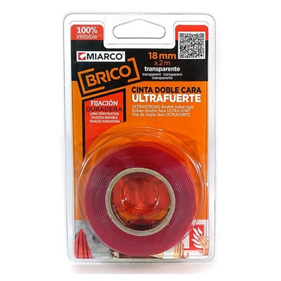 Nastro biadesivo Macbond ultra resistente 18 mm x 2 m - Miarco