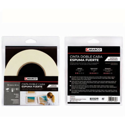 Nastro biadesivo in schiuma resistente 19 mm x 10 m - Miarco características