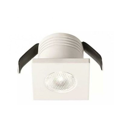 G.E.A.Luce Faretto Incasso Led Quadrato Bianco Opaco 3W 3000K Luca Calda Gfa903C