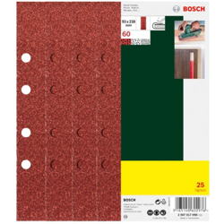 Bosch Accessories 2607017098 Carta abrasiva orbitale perforato Grana 60 (L x L) 230 mm x 93 mm 25 pz. precio